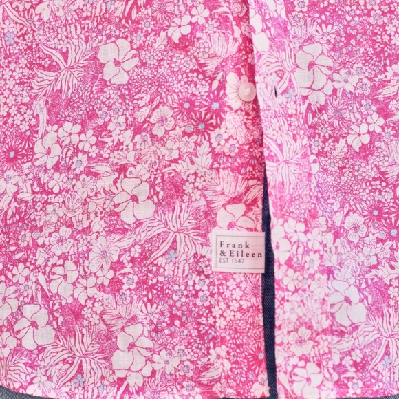 Frank & Eileen: EILEEN Pink Floral, Italian Classic Linen M - Picture 3 of 7